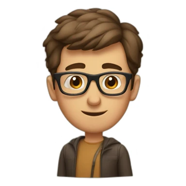 brown-short-haired classy man wearing glasses struggling to fit a key into a door lock sticker