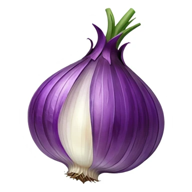dried purple onion single sphere sticker