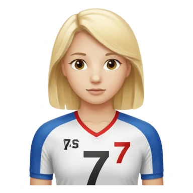 blonde Number 7 Printed Athlete sticker