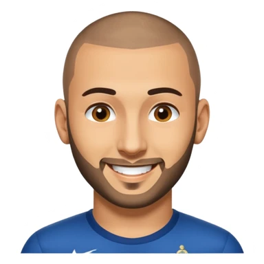 Karim Benzema with Buzzcut sticker