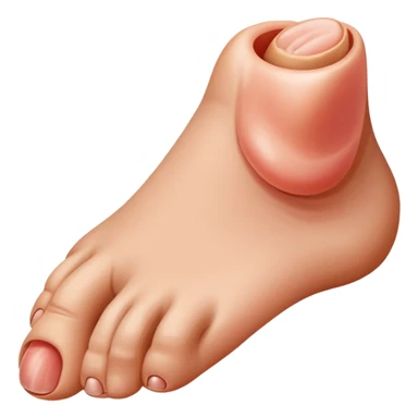 Human toe missing few millimeter of tip portion sticker