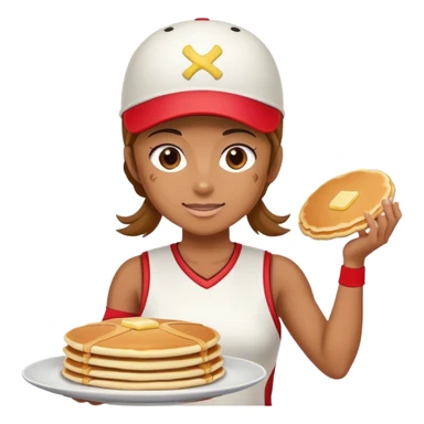 Softball serving pancakes sticker