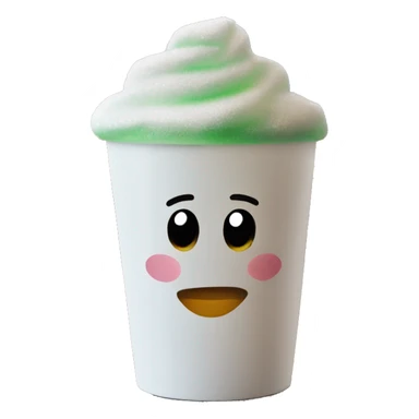 cute Starbucks cup with cold foam on top sticker