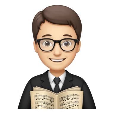 white teacher of music sticker