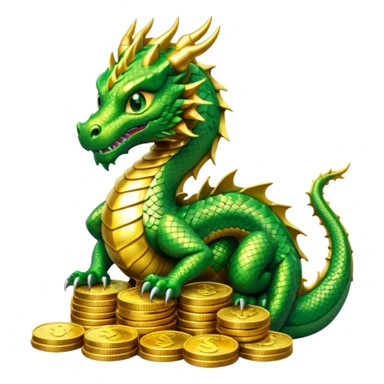 strack coins dragon sticker