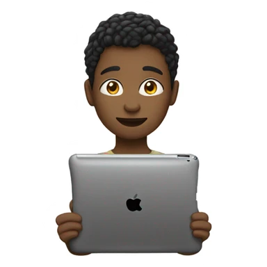 Yo sujetando un iPad  sticker