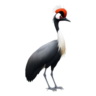 Black crowned crane sticker