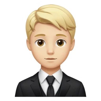 blonde boy in formal attire sticker