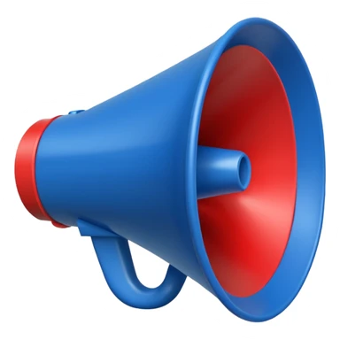 Megaphone in blue (#00A3E0) and red (#F9423A)  sticker