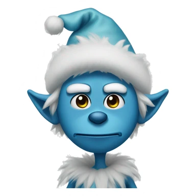 Blue grinch that is waiting for knee surgery sticker
