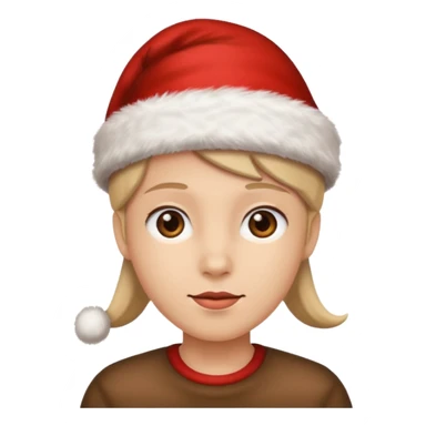 Christmas hat on a head sticker