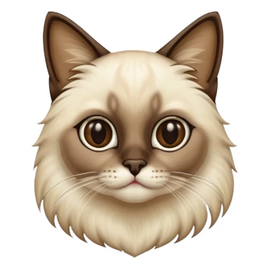 
Siamese cat: long hair fur sticker
