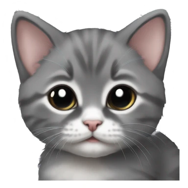 A dark grey munchkin kitten sticker
