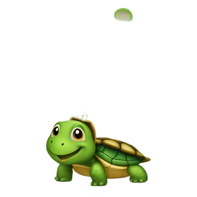 A cute little turtle with a to-do list asking people to join the party. sticker