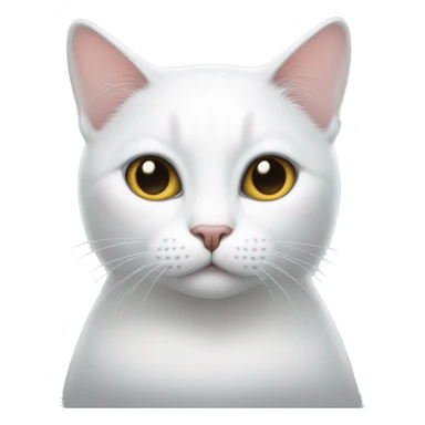 White cat with black spot on top of his head sticker