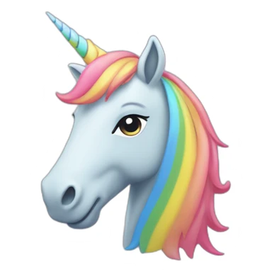 Licorne sur arc en ciel sticker