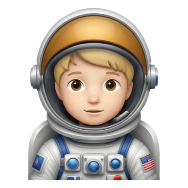 kid astronaut with space helmet sticker