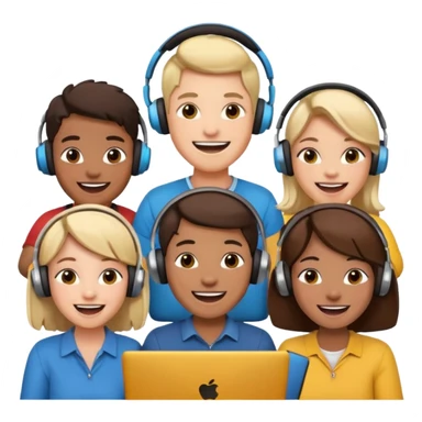 Personas reunidas charlando entre amigos en videoconferencia sticker