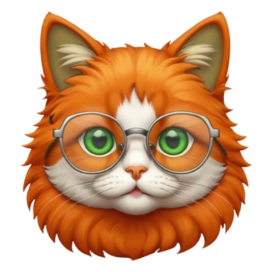 cat with glasses sticker