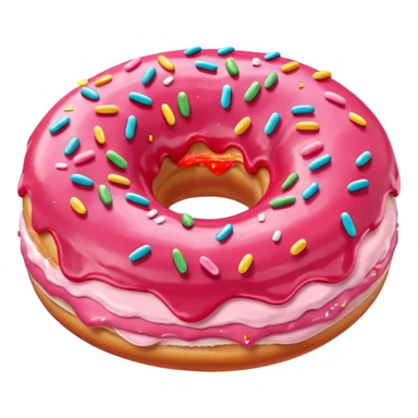Strawberry frosted donut from dunkin donut  sticker