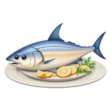 cooked swordfish on a plate sticker