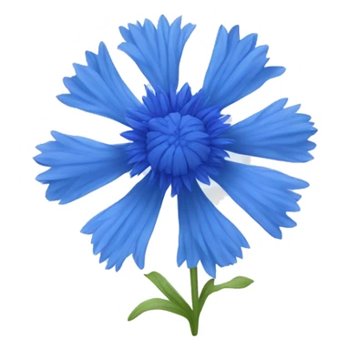 cornflower blue flower sticker