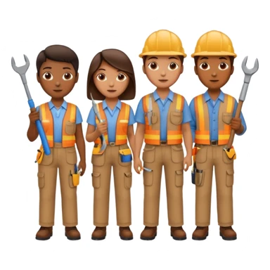 People Holding Tools sticker