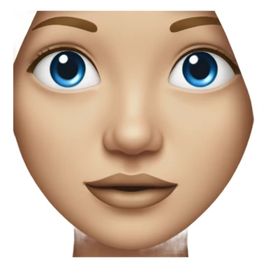 blonde girl in outdoor portrait with blue eyes sticker