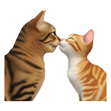cat kisses cat sticker
