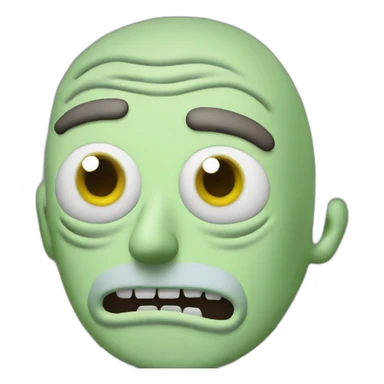 rick from rick et morty with a blunt sticker