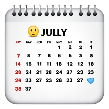 calendar date 31 July sticker