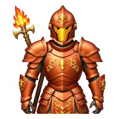 fire armored warrior sticker