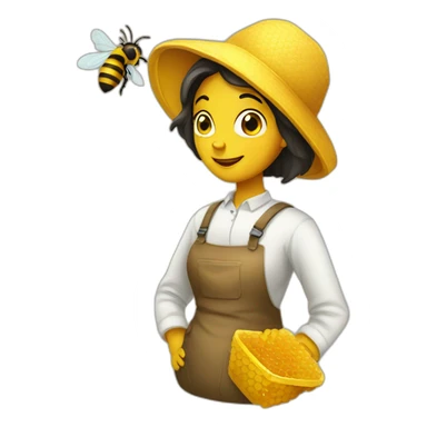 beekeeper lady honey sticker
