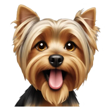 Yorkshire terrier dog with tounge out cute sticker