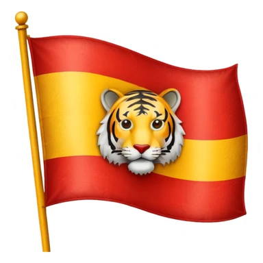 We need a flag in red and yellow. We need a tiger emblem on it. sticker