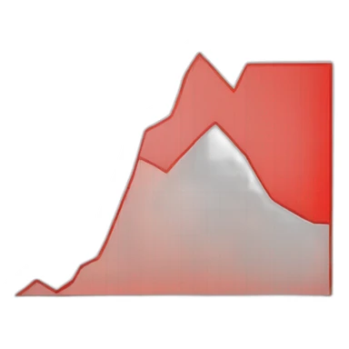 big chart increasing red diagram sticker