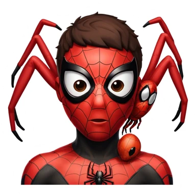 miles morales with spiderman mask sticker