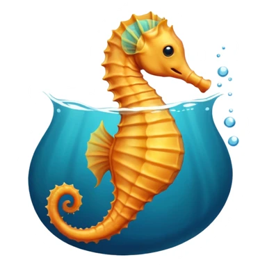 Pregnant male seahorse  sticker