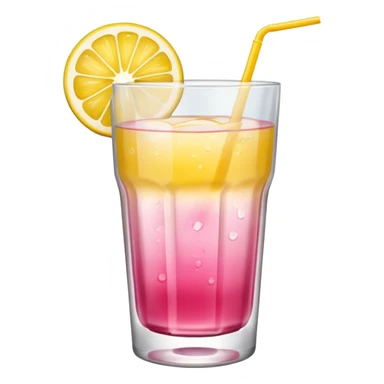 half pink half yellow color drink  sticker