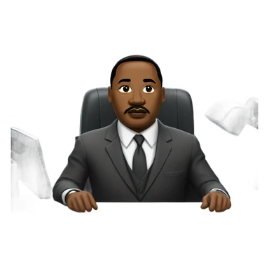 Martin Luther king working at the computer store sticker