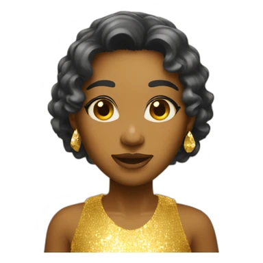 all gold skin pretty disco sticker