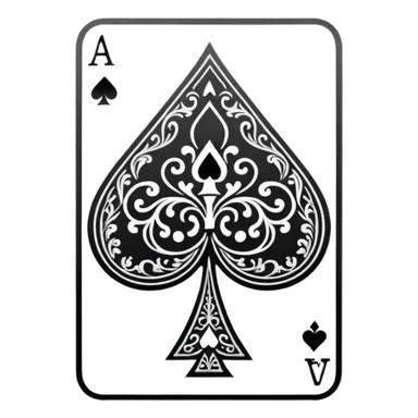 playing card ace of spades sticker