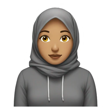 Hijabi-wearing-a-hoodie-and-sleeping-cozy sticker