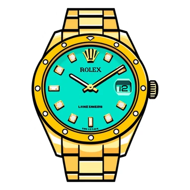 Gold Wath with Diamonds and Rolex Sticker  sticker