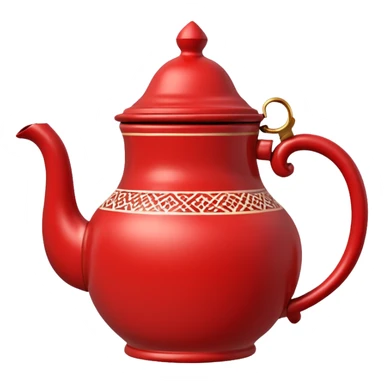 moroccan style teapot red sticker