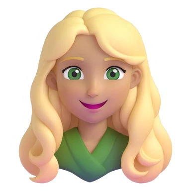 long-haired blonde with swamp eyes, winking sticker