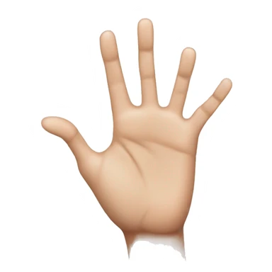Hand with only index finger , middle finger and ring finger up sticker