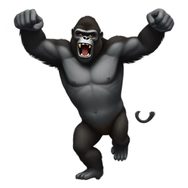 Gorilla defeating Adolf Hitler sticker