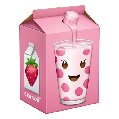 strawberry milk box sticker