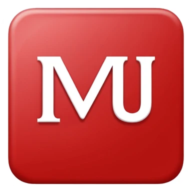 red square typed in it (NMU) sticker